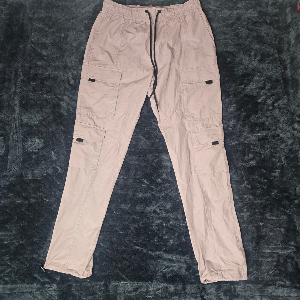 Pacsun Women's Purple Relaxed Cargo Pants Drawstring Bungee Cuffs - Small NWOT